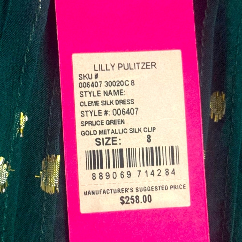 Lilly Pulitzer Green and Gold Midi Dress - Picture 2 of 2